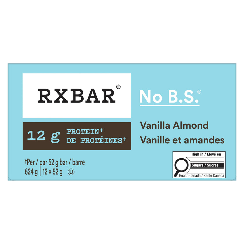 RXBAR Vanilla Almond Protein Bar 12 x 52 g 🍁 All In One Marketplace Canada