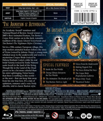Tim Burton's Corpse Bride - Blu-Ray