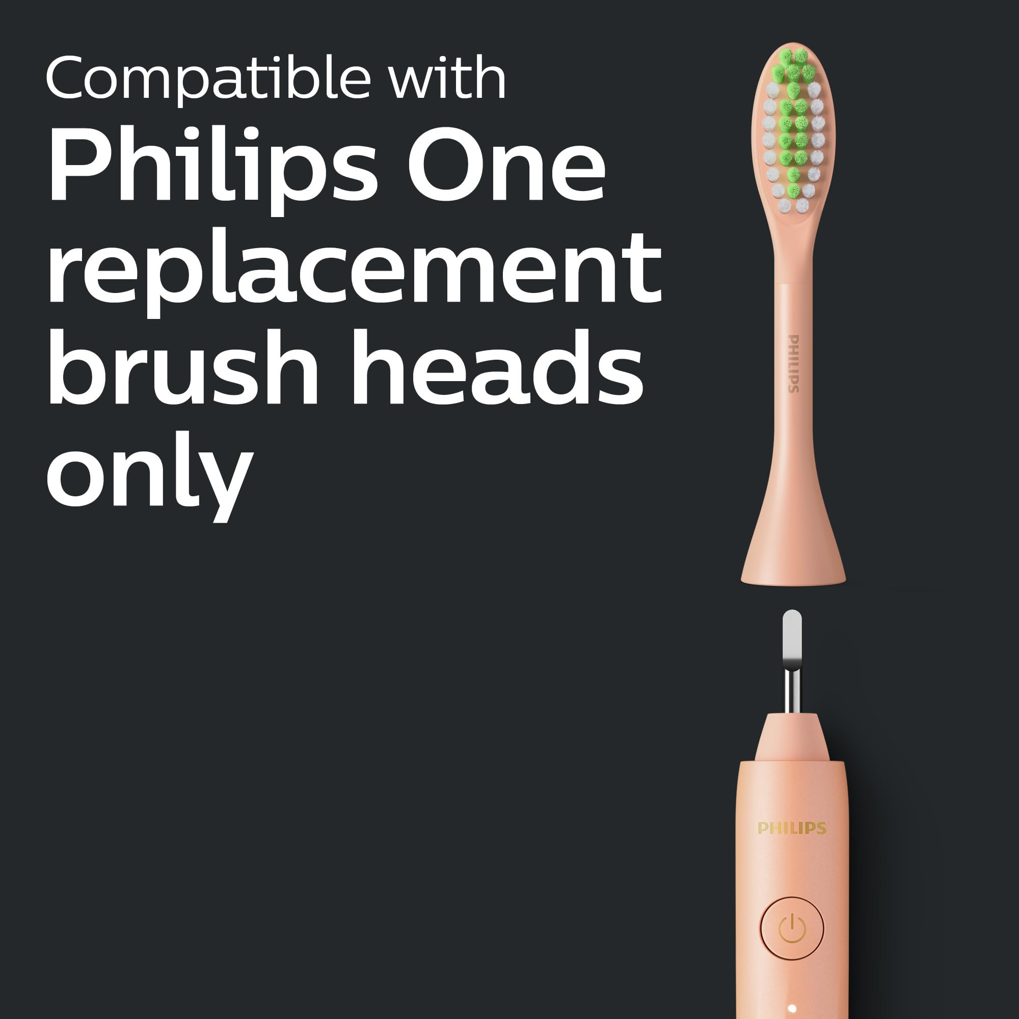Philips One by Sonicare Rechargeable Toothbrush, 1 Brush Head, Champagne 🍁 All In One Marketplace Canada