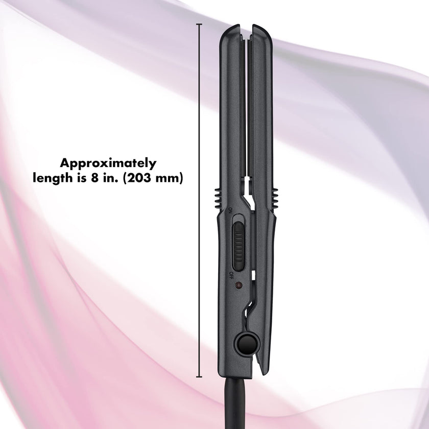Conair Mini Pro CS80XAC 1/2-Inch Hair Straightener, 56°F (180°C) High Heat, Dual Voltage, 13mm Flat Iron, Black, Travel flat iron 🍁 All In One Marketplace Canada