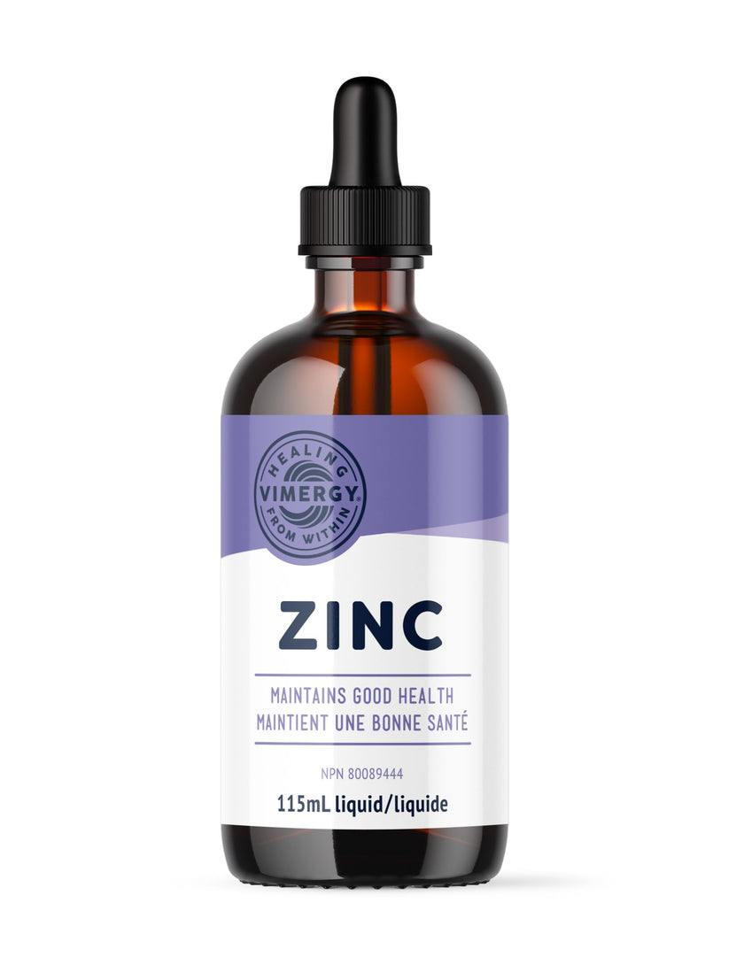 VIMERGY Liquid Zinc – Fast-Absorbing Immune Support – Promotes Healthy Bones & Skin – Organic, Vegan, Non-GMO – 57 Servings (115 mL) 🍁 All In One Marketplace Canada
