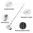 Floor Scrub Brush with Long Handle, 3 in 1 Scrape and Heavy-Duty Stiff Bristle Scrubber Brush for Cleaning Shower Bathroom, Patio, Garage, Kitchen, Wall and Deck 🍁 All In One Marketplace Canada