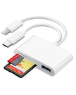 SD Card Reader for iPhone iPad Camera with USB C, Dual Card Slot USB 3.0 Memory Card Reader Supports SD/TF Card Trail Camera Viewer SD Card Adapter Portable Micro SD Card Reader No App Plug and Play 🍁 All In One Marketplace Canada