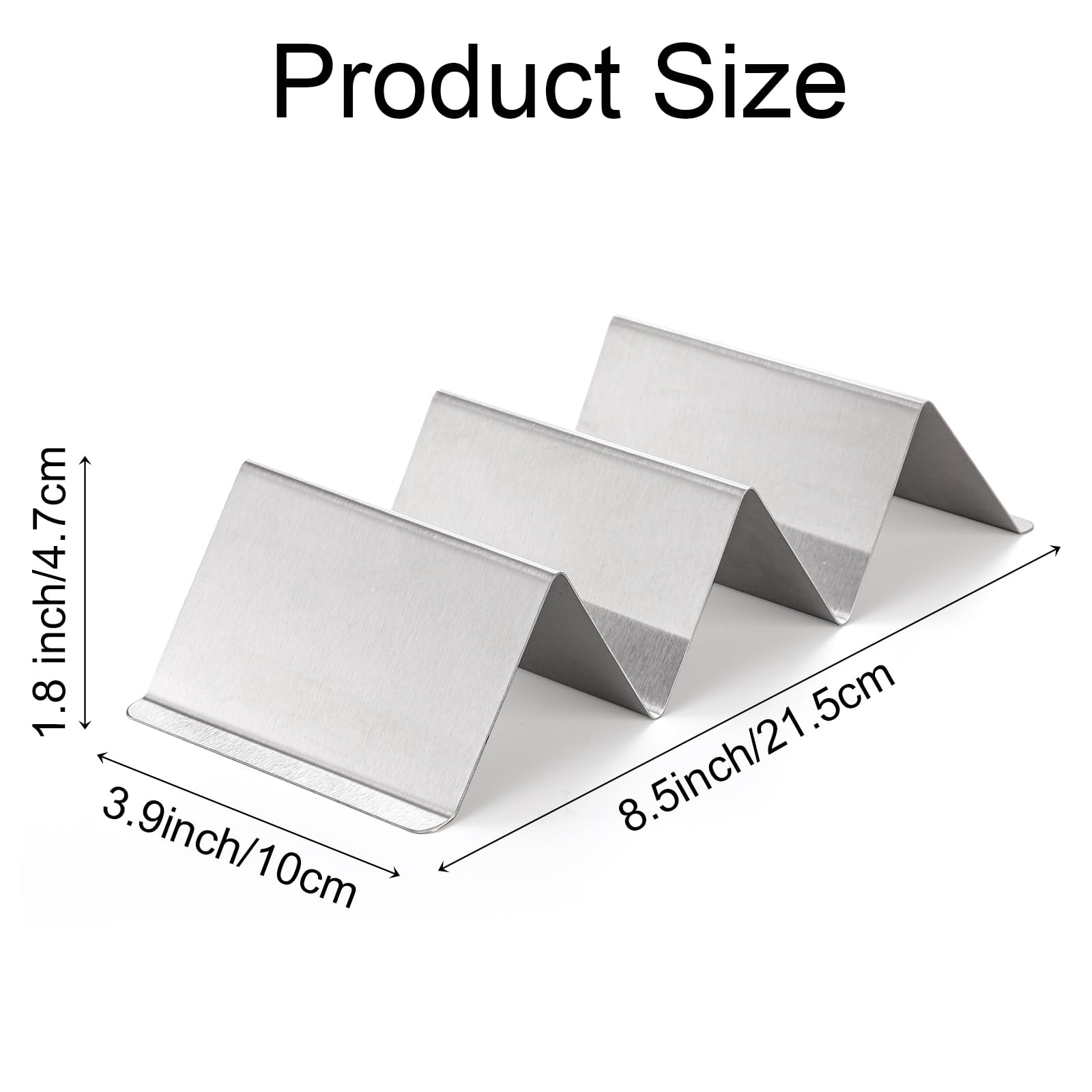 Bekith Stainless Steel Taco Holder Stand 6 Pack, Taco Holder Stand Tray with Handles, Up to 3 Tacos Each Keeping Shells Upright, Stylish Taco Shell Holders, Oven, Grill and Dishwasher Safe 🍁 All In One Marketplace Canada