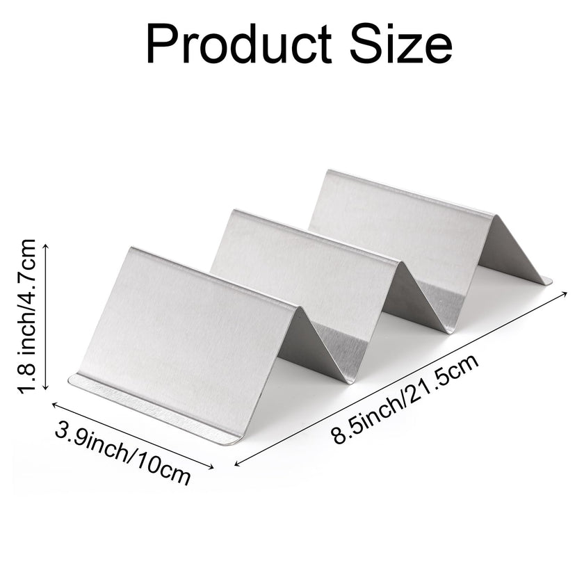 Bekith Stainless Steel Taco Holder Stand 6 Pack, Taco Holder Stand Tray with Handles, Up to 3 Tacos Each Keeping Shells Upright, Stylish Taco Shell Holders, Oven, Grill and Dishwasher Safe 🍁 All In One Marketplace Canada