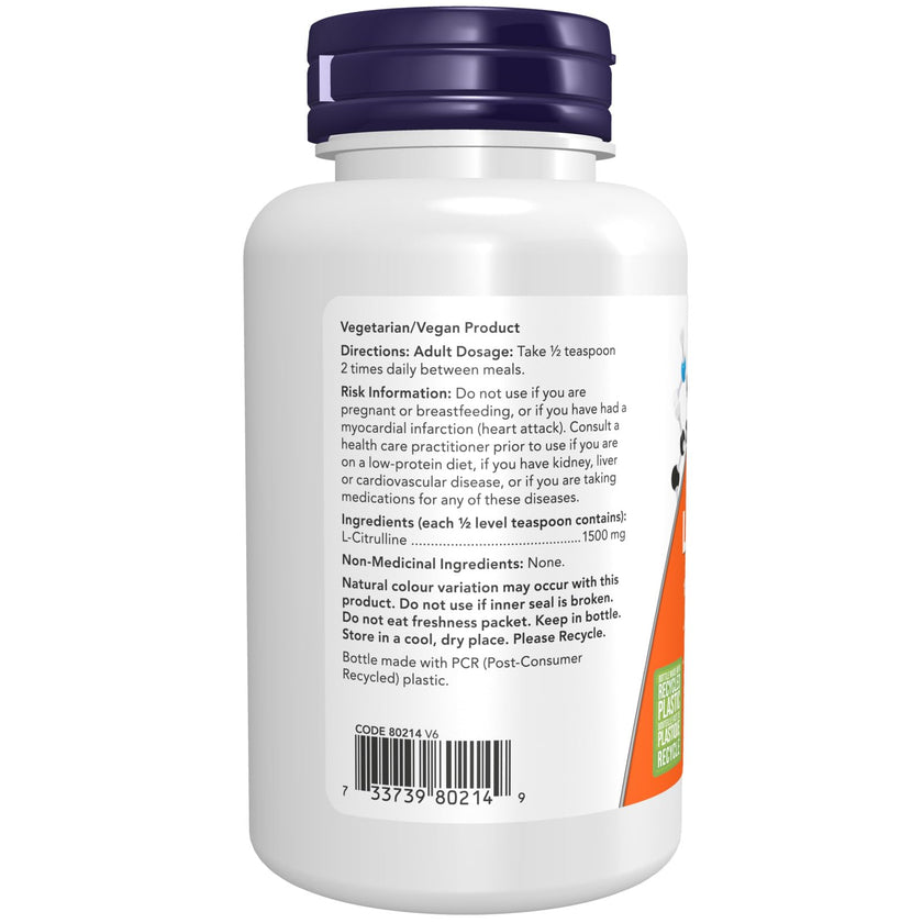 NOW Supplements, L-Citrulline Pure Powder, Supports Protein Metabolism, 113g 🍁 All In One Marketplace Canada