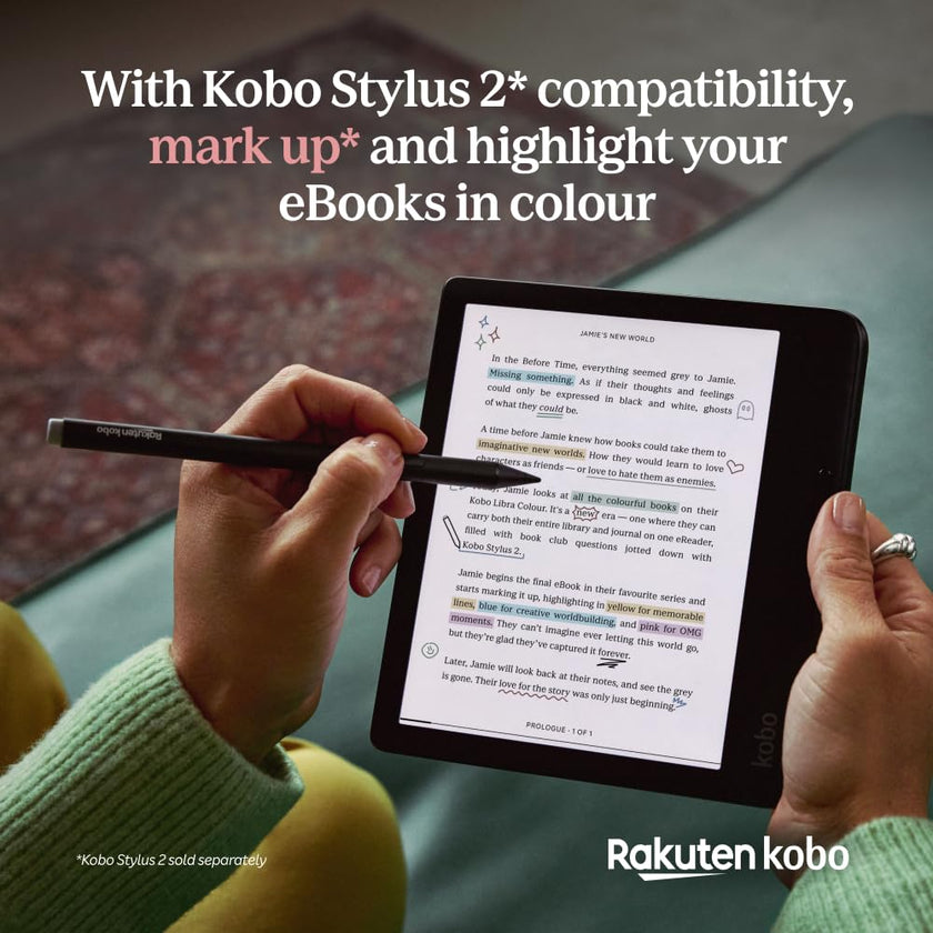 Kobo Libra Colour | eReader | 7” Glare-Free Colour E Ink Kaleido 3 Display | Dark Mode Option | Audiobooks | Waterproof | Black 🍁 All In One Marketplace Canada