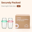 ComSaf Overnight Oats jars with Lids （16oz+4oz 2Pcs）, Dual-Laryer Chia Pudding Jars with Dry and Wet Separation, Yogurt Parfait Contianer for Oatmeal Cereal Nut Fruit, Meal Prep Glass Jars for Salad 🍁 All In One Marketplace Canada