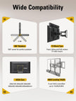 Mounting Dream Sound Bar Mount Bracket for Mounting Above or Under TV, Fits Most Sound Bars Up to 15 Lbs, with Detachable Long Extension Plates MD5420 🍁 All In One Marketplace Canada