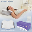 SNUGUP Ergonomic Cervical Neck Pillow, Memory Foam Neck Support Pillow with Contoured Design, Breathable Removable Pillowcase, for Side Back Stomach Sleepers, White 🍁 All In One Marketplace Canada
