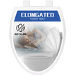 Elongated Toilet Seat, Not Round, Slow Close, White Plastic, 18.5” 🍁 All In One Marketplace Canada