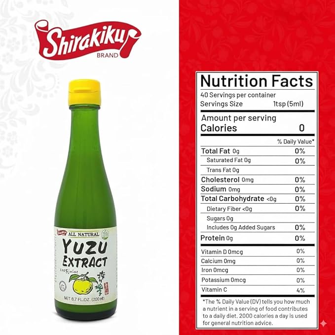Shirakiku Yuzu Extract Juice (200ML) [Best Before Date: 2027.02.25]