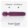bed geek Handheld Cordless Personal Wand Massager – Waterproof, USB Rechargeable, 20 Vibration Patterns, 8 Speeds, Memory Feature, Skin-Soft Silicone for Ultimate Relaxation Tool (Purple) 🍁 All In One Marketplace Canada