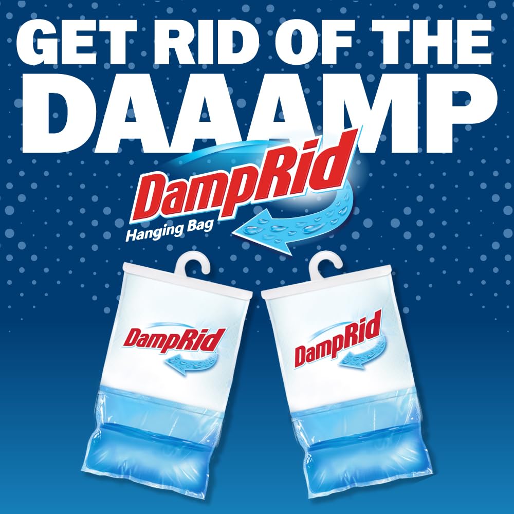DampRid Fresh Scent Hanging Moisture Absorber, 16 oz., 3 Pack - Eliminates Musty Odors for Fresher, Cleaner Air, Ideal for Closet, 14% More Moisture Absorbing Power*- Blue 🍁 All In One Marketplace Canada