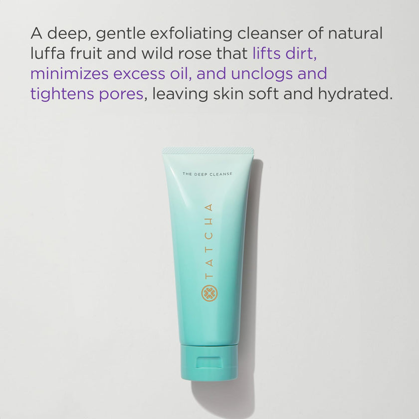TATCHA The Deep Cleanse | Deep, Gentle Exfoliating Cleanser - Lifts Dirt & Unclogs Pores for Oily & Combo Skin | 150 ml, 5.0 fl. oz. 🍁 All In One Marketplace Canada