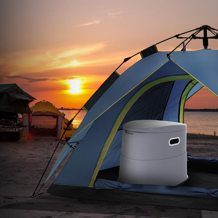 VEVOR Portable Toilet for Camping, Porta Potty with 1.3 Gal Detachable Inner Bucket & Removable Paper Holder, Commode with Dual Lids, Travel Toilet for Adults Kids Outdoor Camping Car Long Road Trips 🍁 All In One Marketplace Canada