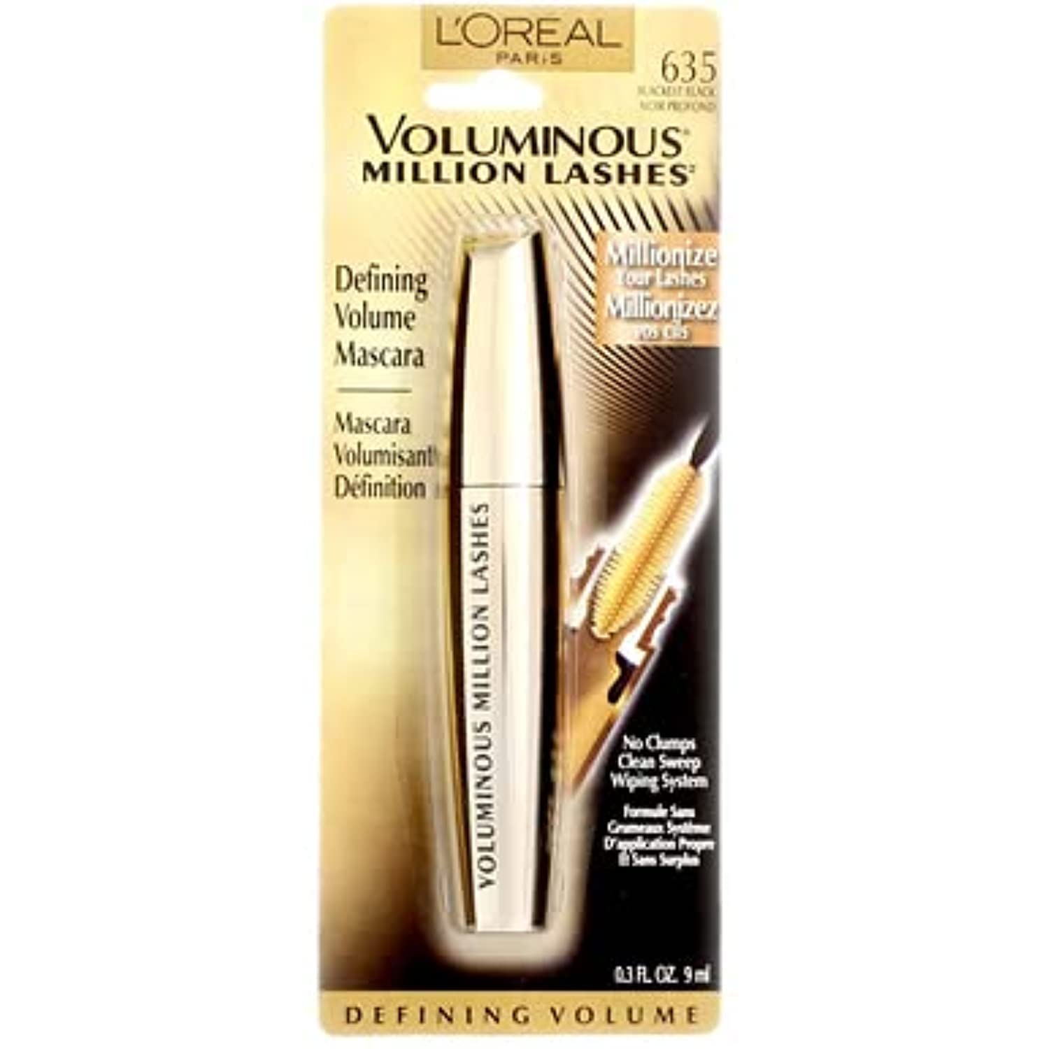 L’Oréal Paris Voluminous Million Lashes Mascara, Blackest Black, 0.3 Fluid Ounce 🍁 All In One Marketplace Canada