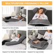Chilling Home 59 Inch Pregnancy Pillow for Sleeping, Maternity Pillow for Pregnant Women, Full Body Pillow for Adults, Comfort U Shaped Pregnancy Pillow with Removable Washable Velvet Cover, Dark Grey 🍁 All In One Marketplace Canada
