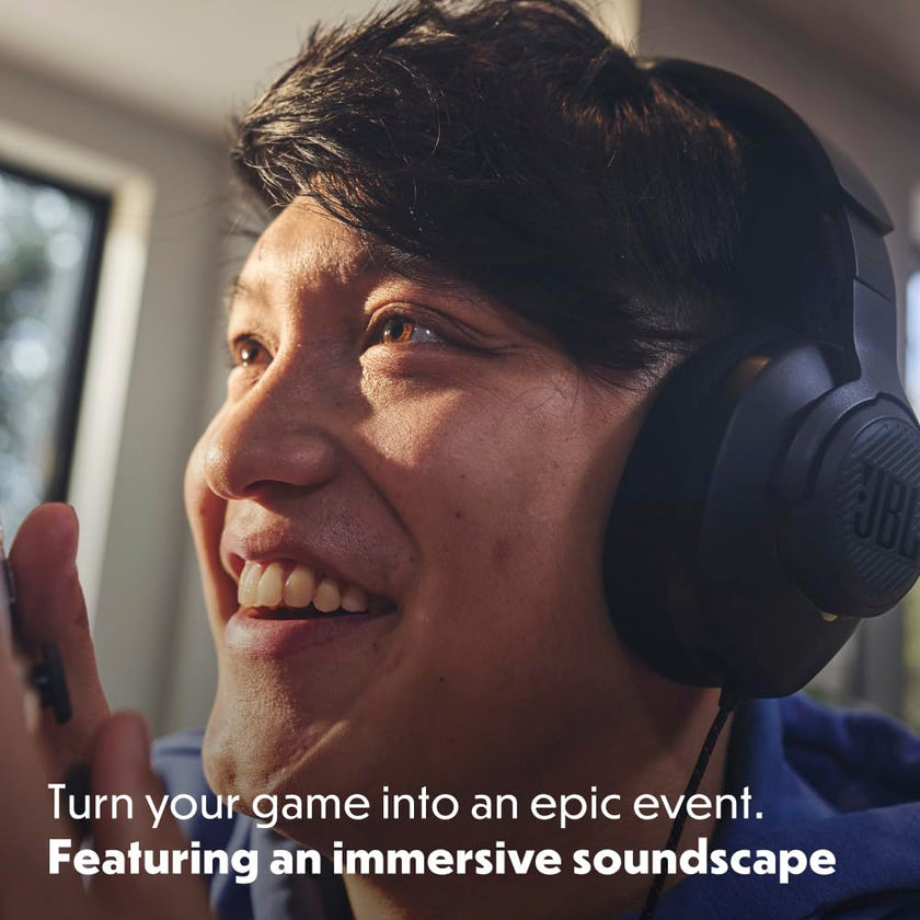 JBL Quantum 100M2 - Wired Over-Ear Gaming Headset with omnidirectional, Detachable mic with Mute Option and Fabric-Covered Memory Foam Ear Cushions, Compatible with All Platforms (Black) 🍁 All In One Marketplace Canada