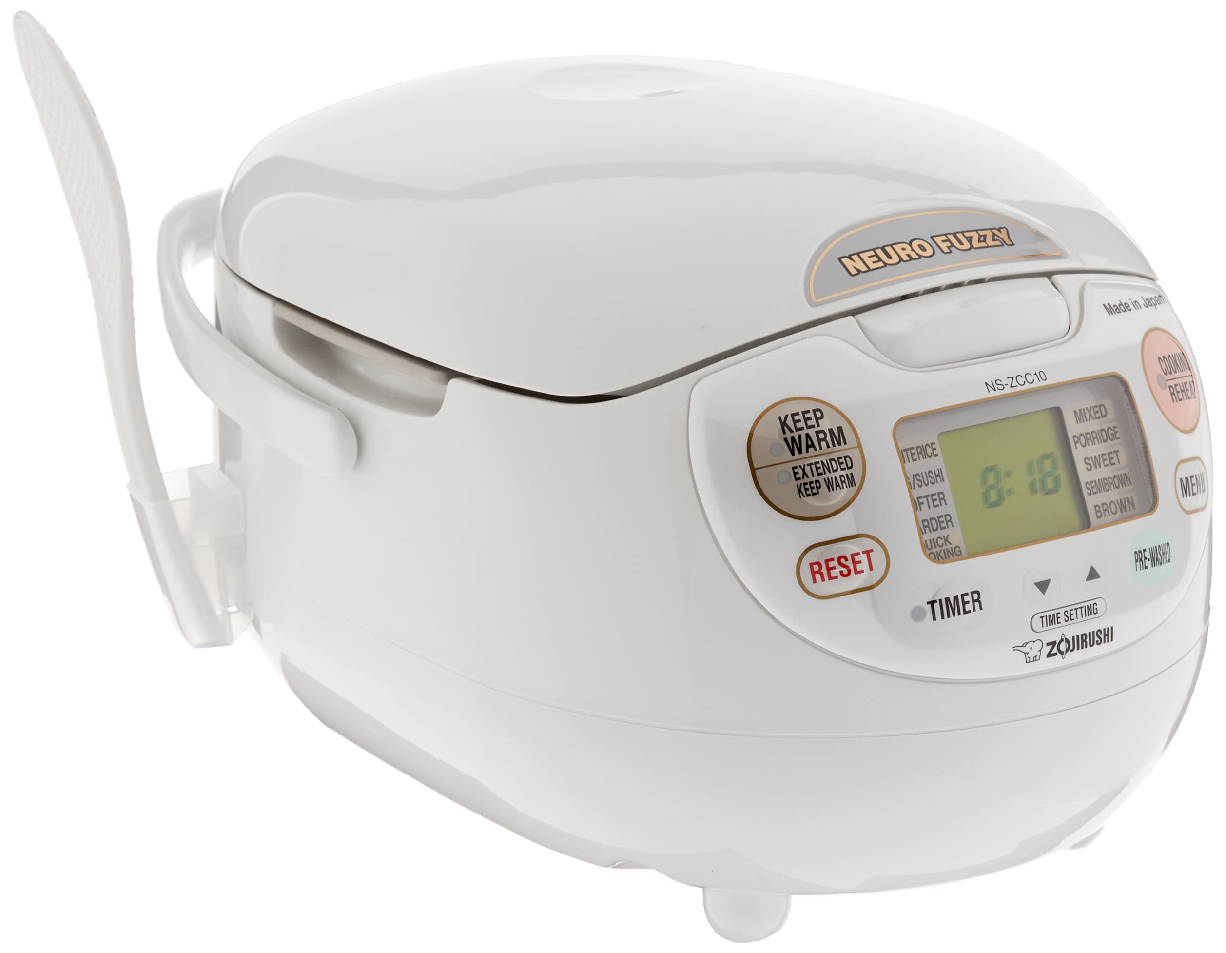 Zojirushi NS-ZCC10 5.5-Cup Neuro Fuzzy Rice Cooker And Warmer In Premium White 🍁 All In One Marketplace Canada