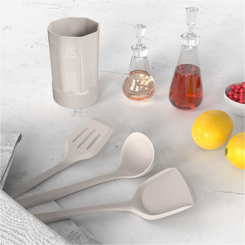 Silicone Cooking Utensils Set - 446°F Heat Resistant Kitchen Utensils,Turner Tongs,Spatula,Spoon,Brush,Whisk,Kitchen Utensil Gadgets Tools Set for Nonstick Cookware,Dishwasher Safe (BPA Free) 🍁 All In One Marketplace Canada