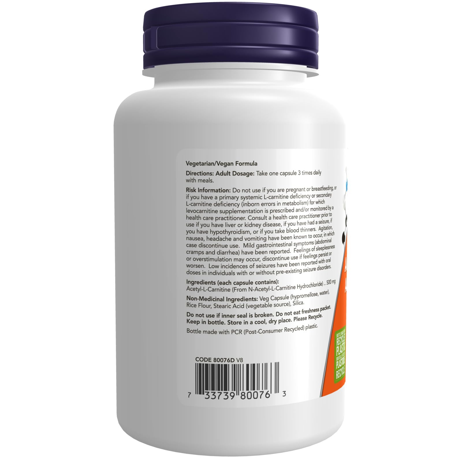 NOW Supplements, Acetyl-L Carnitine 500 mg, Amino Acid, Brain And Nerve Cell Function, 100 Veg Capsules 🍁 All In One Marketplace Canada