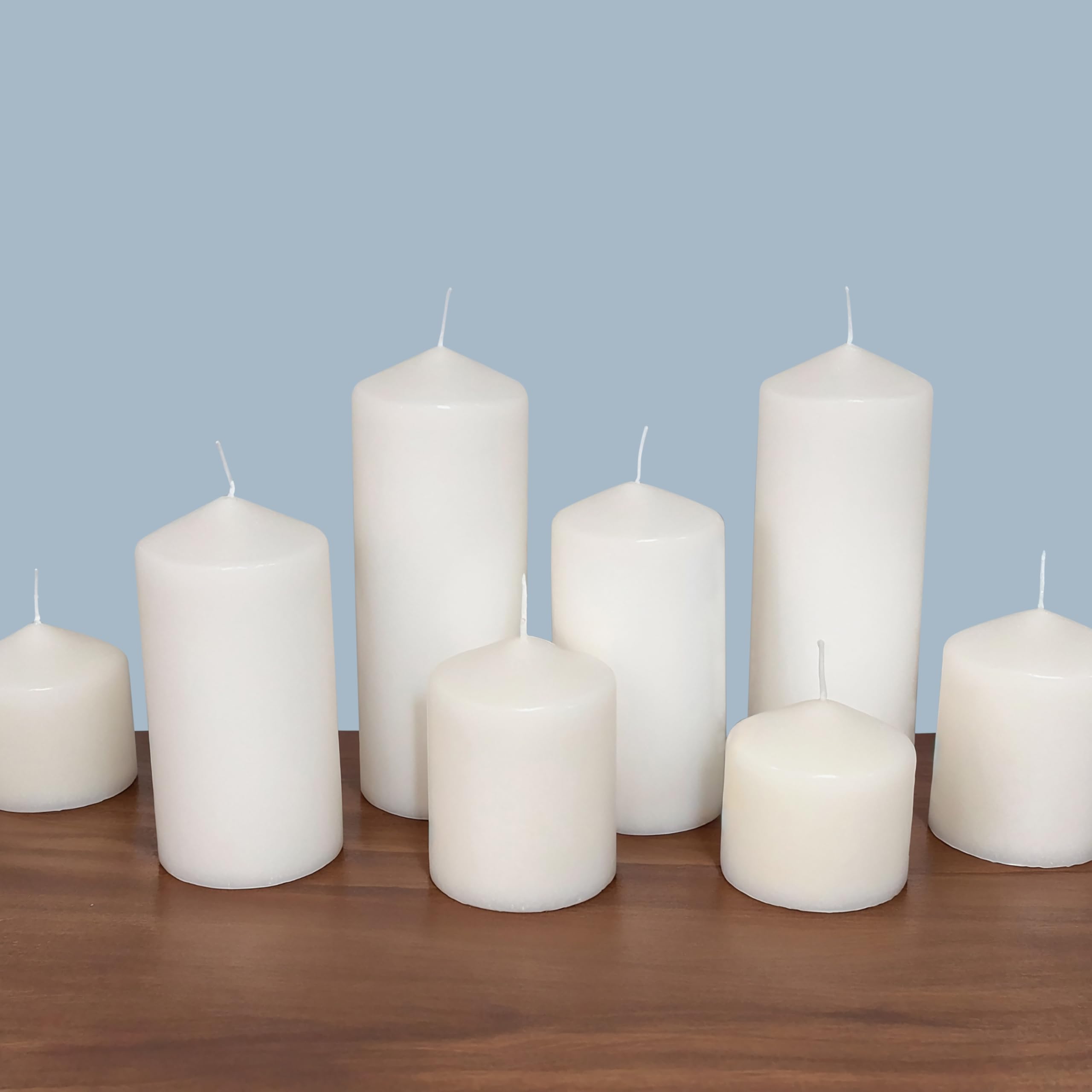 Stonebriar Unscented White Tall Pillar Candles, 65 Hour Burning Candle Pillars, Perfect for Decor, Weddings, Emergencies 3