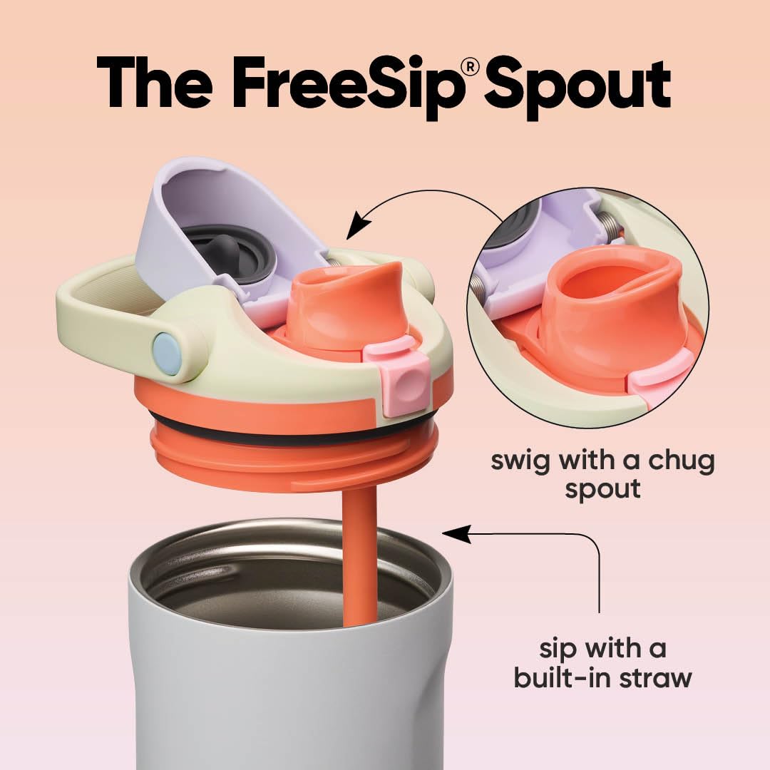 Owala FreeSip Sway Insulated Stainless Steel Water Bottle with Two-Way Spout, Built-In Straw and Bucket Handle, Made for Travel, School, and Sports, 30oz, BPA Free, Leak Proof, Beach House 🍁 All In One Marketplace Canada