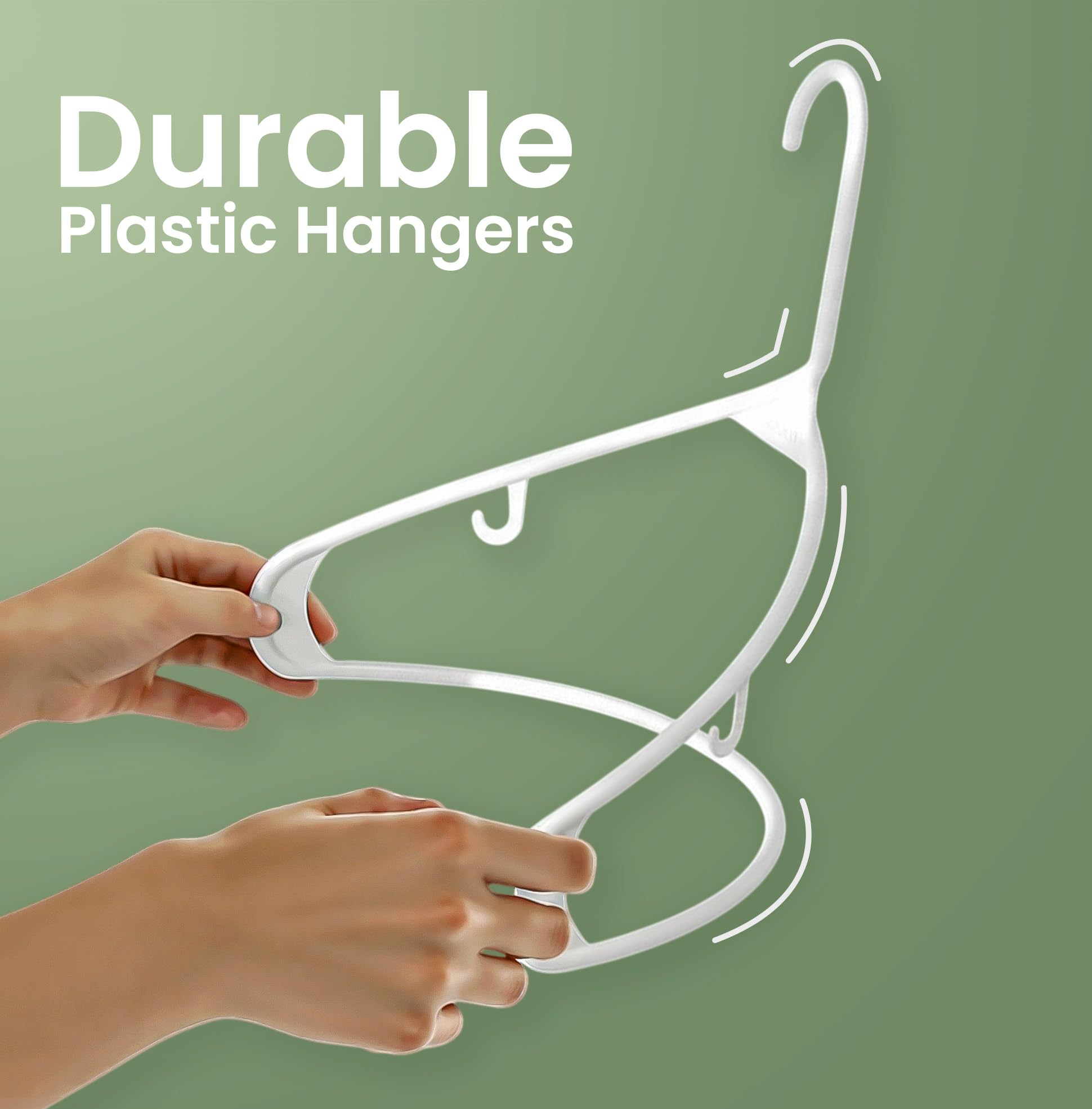 Utopia Home Plastic Hanger, 50 Pack, White Clothes Hangers with Hooks, Durable Heavy Duty Coat Hangers for Shirts, Pants, Skirts, Jackets, Blouses, Dresses, and Everyday Closet Organization 🍁 All In One Marketplace Canada