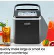 Iceman Dual-Size Ice Maker Countertop - Portable Ice Machine, Large and Small Ice Machine Maker with Self Cleaning, 9 Cubes in 7 Mins, 22lbs/24hrs, for Home, Kitchen, Office, Party, Ice Scoop Included 🍁 All In One Marketplace Canada