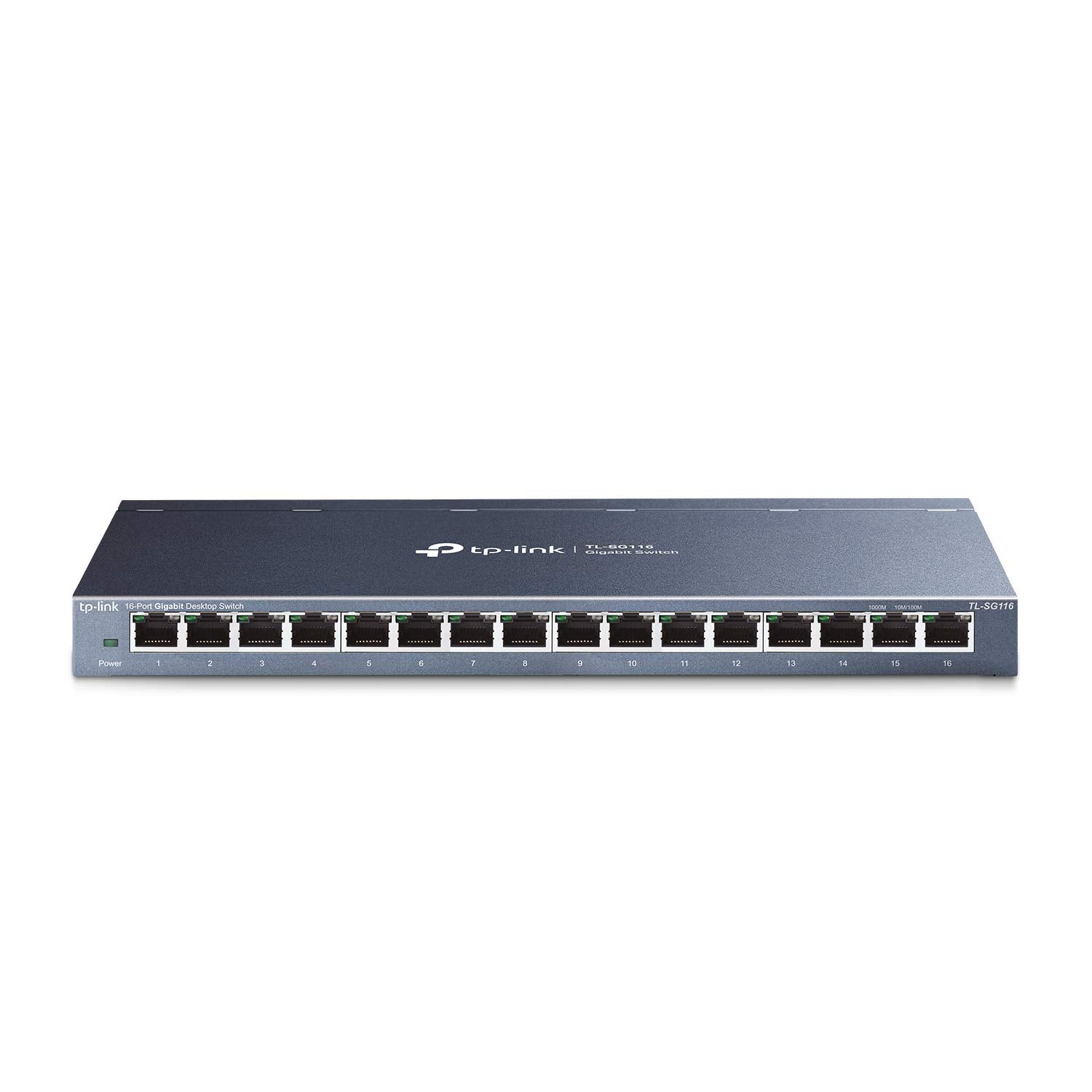 TP-Link 16 Port Gigabit Ethernet Network Switch, Desktop and Wall-Mount, Fanless, Sturdy Metal with Shielded Ports, Traffic Optimization, Unmanaged, Limited Lifetime Protection (TL-SG116) 🍁 All In One Marketplace Canada