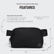 Pander 1L Fanny Pack Everywhere Belt Bag, Bum Bag Crossbody Bags for Women with Adjustable Strap (Black) 🍁 All In One Marketplace Canada