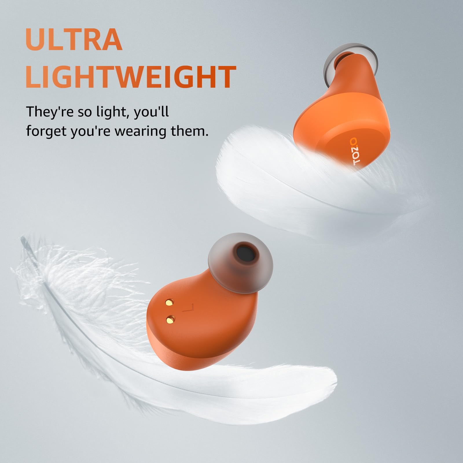 TOZO A1 Wireless Earbuds Bluetooth 5.3 Light Weight in Ear IPX5 Waterproof Headphones 2 Mic for AI Calls, Immersive Premium Sound Bass Headset with Charging Case, 32 Presets EQ Customization via App 🍁 All In One Marketplace Canada