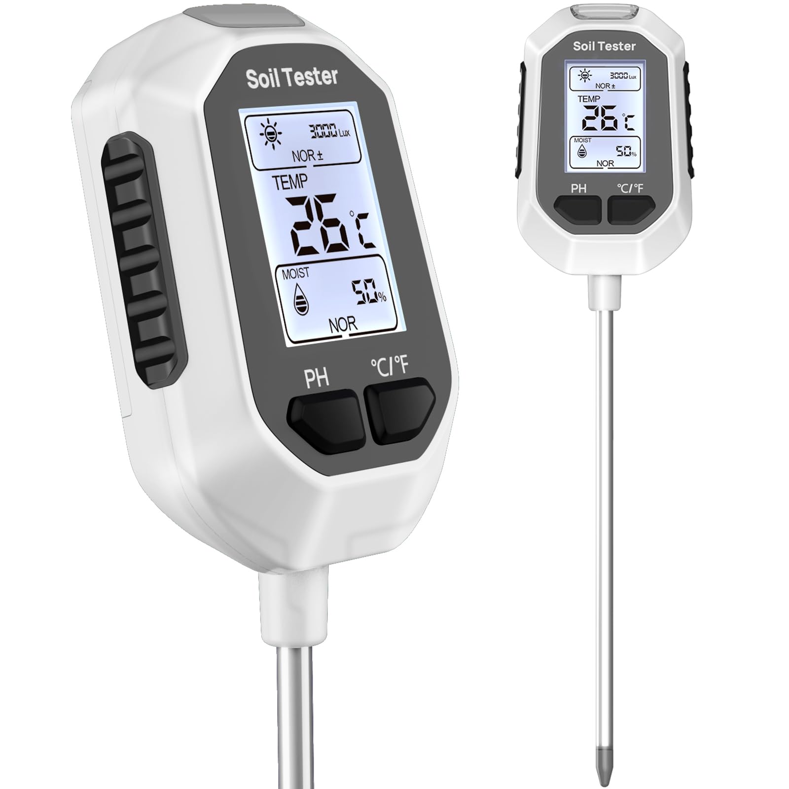 5-in-1 Soil Moisture Meter Digital Plant Temperature/Soil Moisture/PH Meter/Sunlight Intensity/Soil Fertility Backlight LCD Display Soil Test Meter for Gardening, Farming and Outdoor Plants 🍁 All In One Marketplace Canada