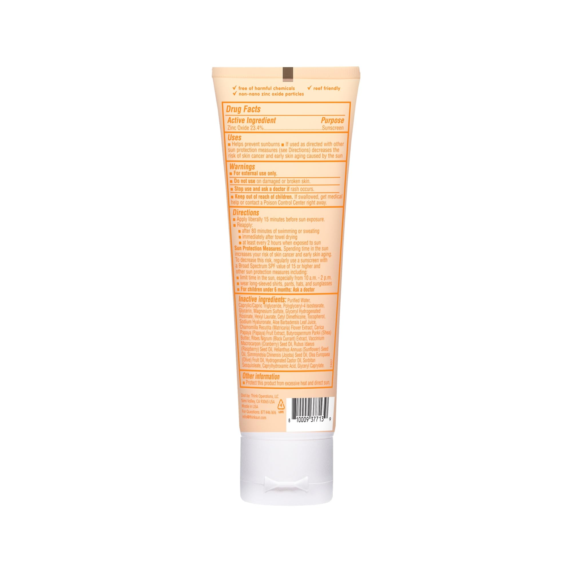 THINK Thinkbaby SPF 50+ Mineral Sunscreen for Sensitive Skin - 3 Fl Oz 🍁 All In One Marketplace Canada