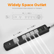 2 Pack Power Bar Surge Protector - 5 Widely Spaced Outlets 3 USB Charging Ports(2 USB C), 1875W/15A with 6Ft Braided Extension Cord, Flat Plug, Overload Surge Protection, Wall Mount for Home Office 🍁 All In One Marketplace Canada