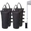 MOPHOEXII 4-Pack 112 LBS Extra Large Pop up Canopy Weights Sand Bags for Outdoor Pop Up Canopy Tent Gazebo Outdoor Instant Canopies Sand Bags without Sand - Black 🍁 All In One Marketplace Canada
