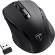 LODVIE Wireless Mouse for Laptop,2400 DPI Wireless Computer Mouse with 6 Buttons,2.4G Ergonomic USB Cordless Mouse,15 Months Battery Life Mouse for Laptop PC Mac Computer Chromebook MacBook-Black 🍁 All In One Marketplace Canada