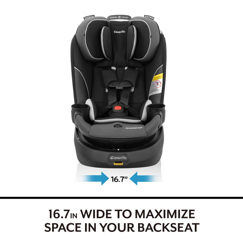 Evenflo Revolve360 Slim 2-in-1 Rotational Car Seat - Canton Black 🍁 All In One Marketplace Canada