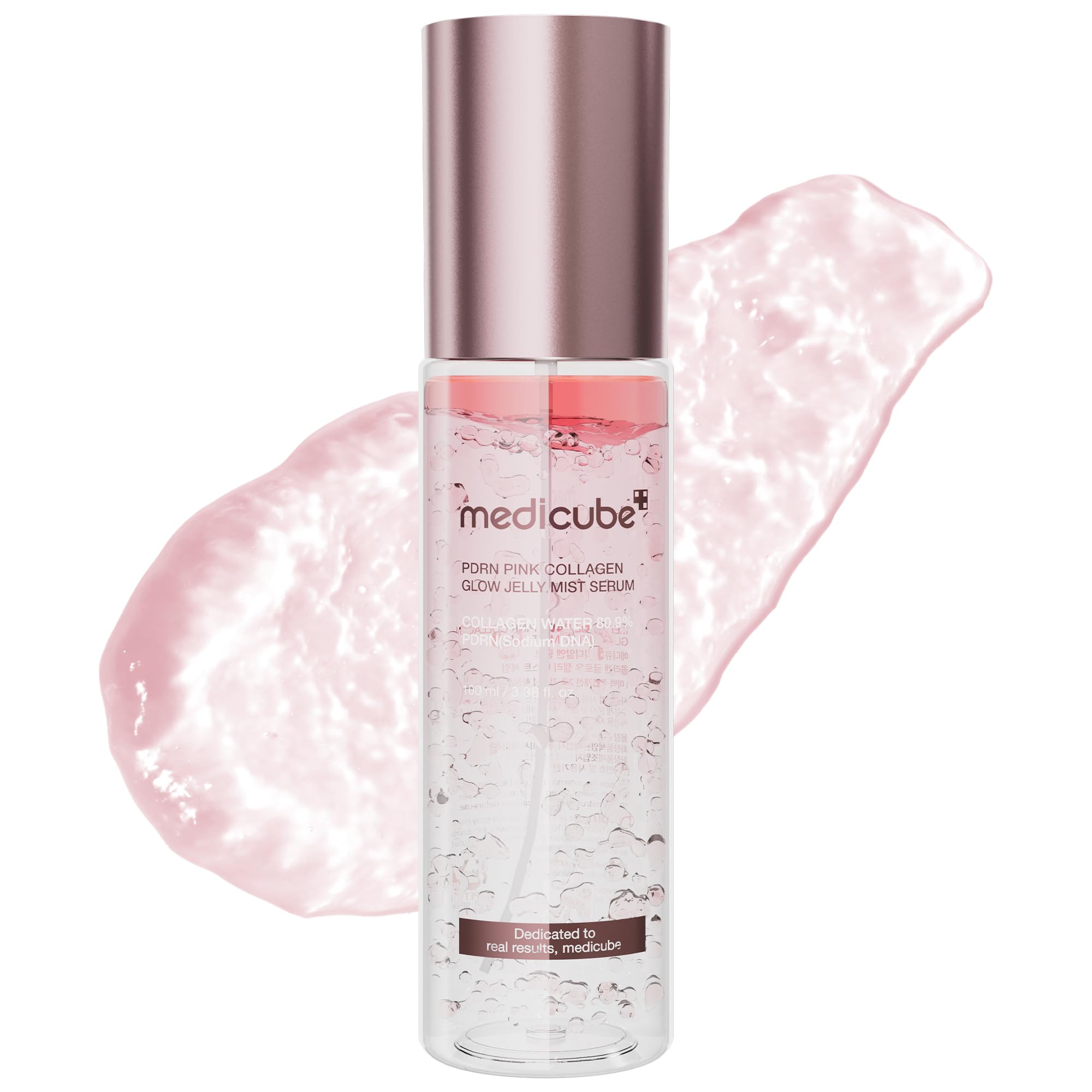 medicube Pink PDRN Collagen Glow Jelly Mist Serum | Dual-Texture Mist Serum with Niacinamide, Glutathione, Ceramide & Hyaluronic Acid | Lightweight for Deep Hydration, Radiance & Plump-Looking Skin 🍁 All In One Marketplace Canada