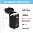 THERMOS FUNTAINER Kids Food Jar with Spoon, 10oz, Black 🍁 All In One Marketplace Canada