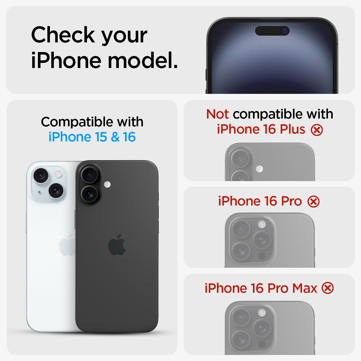 Spigen Tempered Glass Screen Protector [GlasTR EZ FIT] designed for iPhone 16 / iPhone 15 [2 Pack] 🍁 All In One Marketplace Canada
