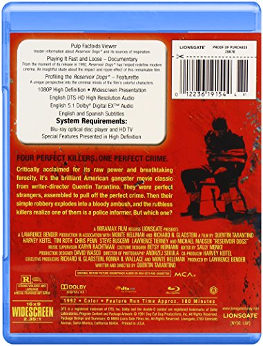 Reservoir Dogs: 15th Anniversary Edition [Blu-ray]