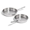 Lagostina Moderna 2 Piece Stainless Steel Pan Set (26cm / 10in and 30cm / 12in), Commercial Capsule Base, Induction Safe Cookware, Dishwasher and Oven Safe up to 400ºF / 204ºF, Silver 🍁 All In One Marketplace Canada