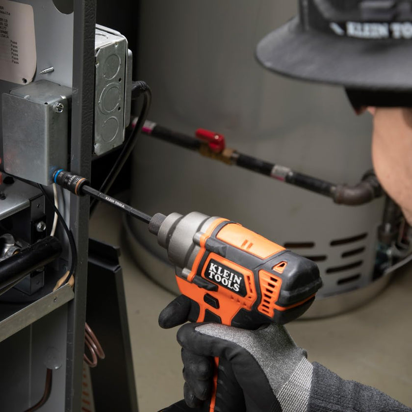 Klein Tools 32910 Impact Driver, 7-in-1 SAE Impact Socket Set with Handle, Flip Socket with 1/4, 5/16, 3/8, 7/16, 1/2 and 9/16-Inch Nut Driver Sizes and 1/4-Inch Bit Holder 🍁 All In One Marketplace Canada