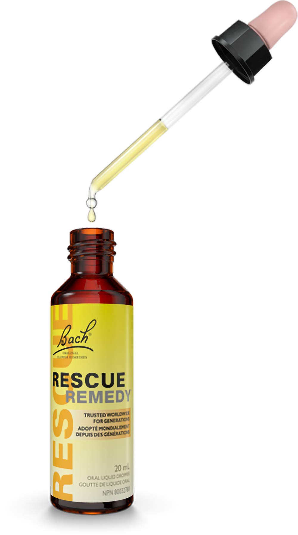 Rescue Remedy Bach RESCUE REMEDY Dropper 20 ml (Pack of 1), Natural Flower Essence, Vegan, Gluten and Sugar-Free 🍁 All In One Marketplace Canada