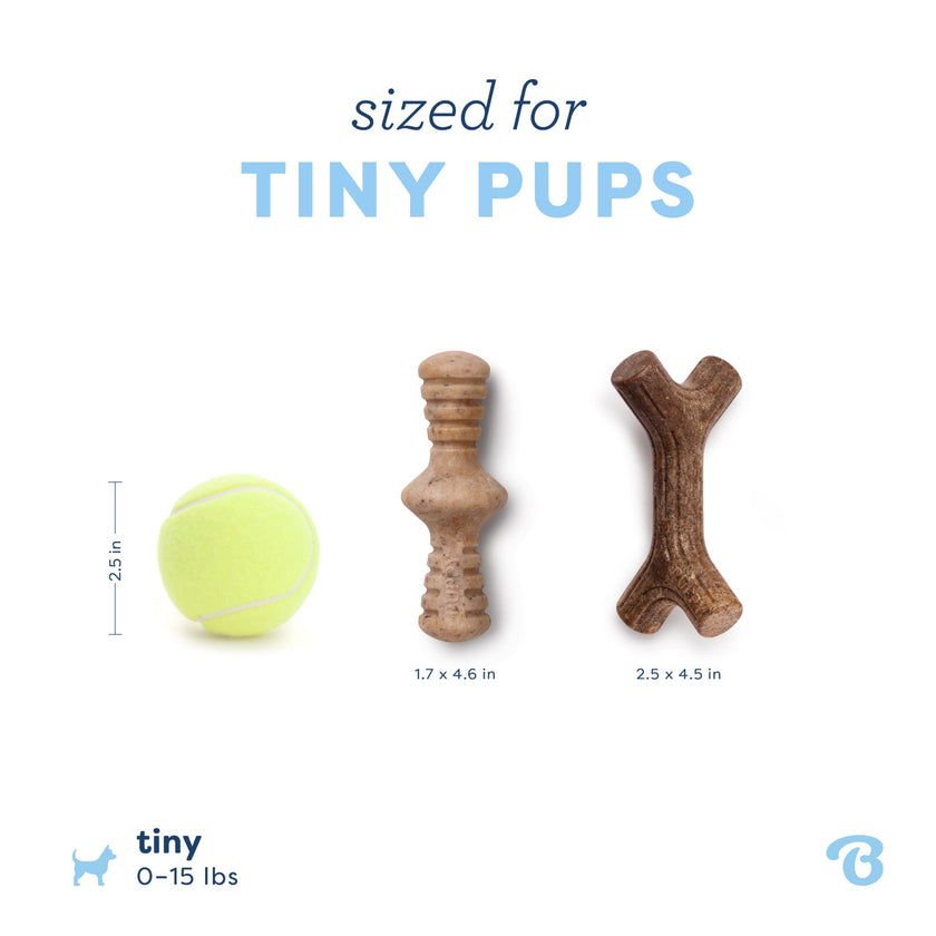 Benebone Puppy 2-Pack Maplestick/Zaggler Dog Chew Toys, Dog Bones, Tiny 🍁 All In One Marketplace Canada