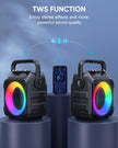 Karaoke Machine for Adults Kids, Portable Bluetooth Karaoke Speaker with 2 Wireless Microphones System with Lights, PA System for Home Party Supports USB/TF/REC/FM/AUX(No Screen Included) 🍁 All In One Marketplace Canada