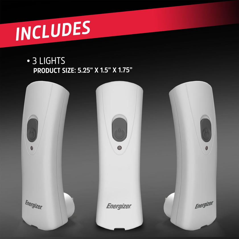 Energizer Weatheready Rechargeable Compact Handheld Light, Plug-in Rechargeable LED Light, Automatic Turn-On Emergency Flashlight, Built-in Rechargeable Battery Included, 3 Count 🍁 All In One Marketplace Canada
