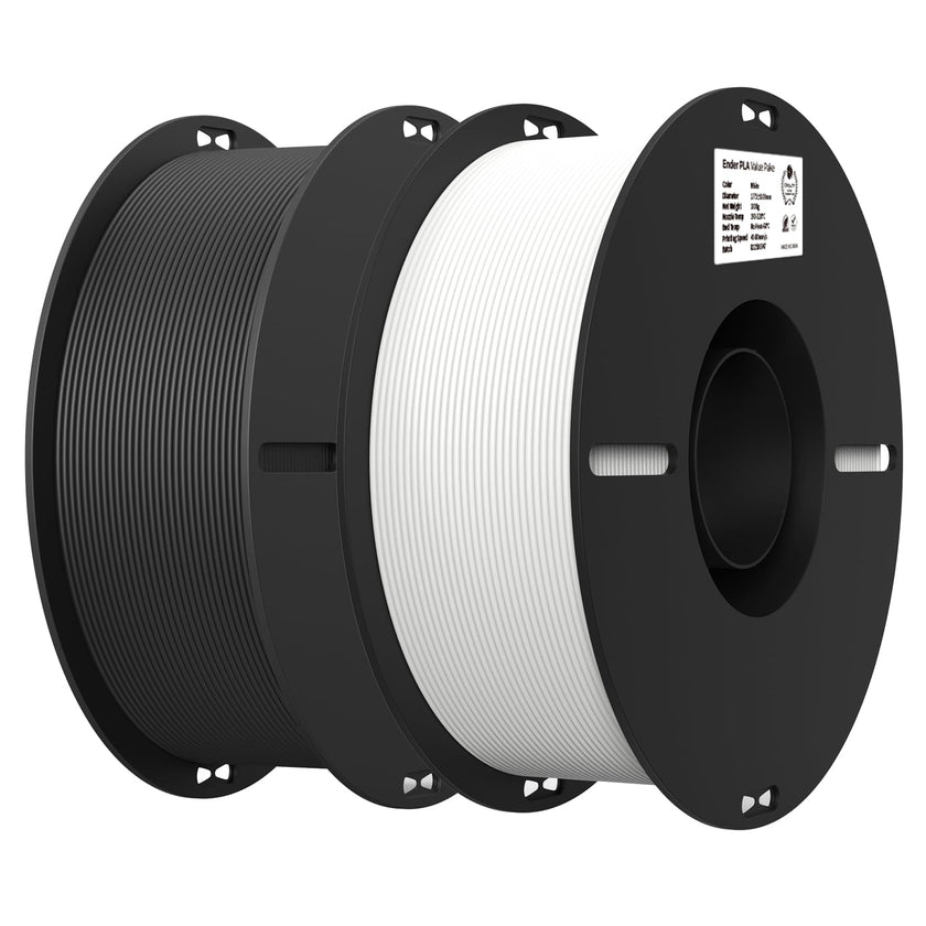 Filament 1.75mm 2 Packs for 3D Printing, Cost-Effective Ender PLA Filament 3D Printers, No-Tangling, Strong Bonding and Overhang Performance Dimensional Accuracy +/-0.02mm, White & Black 🍁 All In One Marketplace Canada